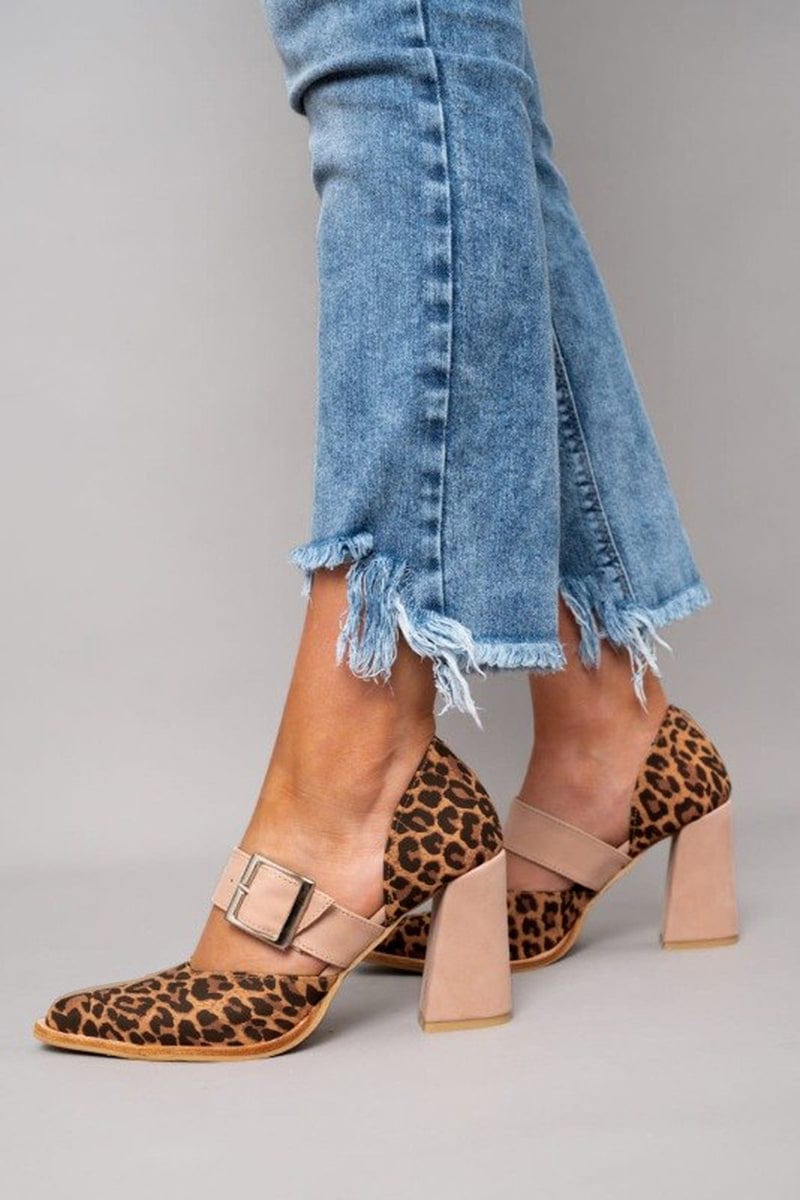 Barbara | Leopard Print Block Heel