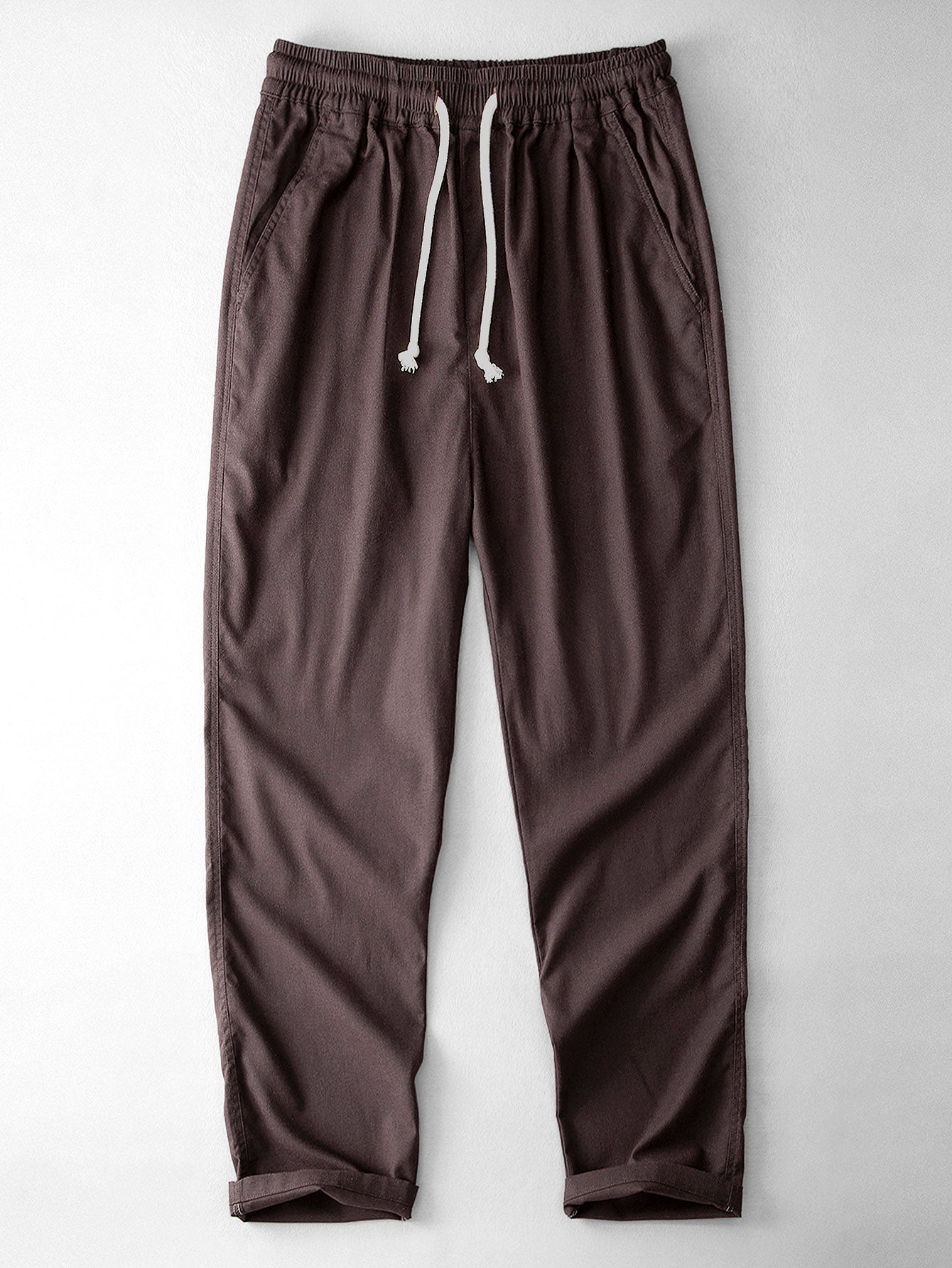 Geometric Jacquard Cuban Collar Shirt & Straight Leg Linen Pants