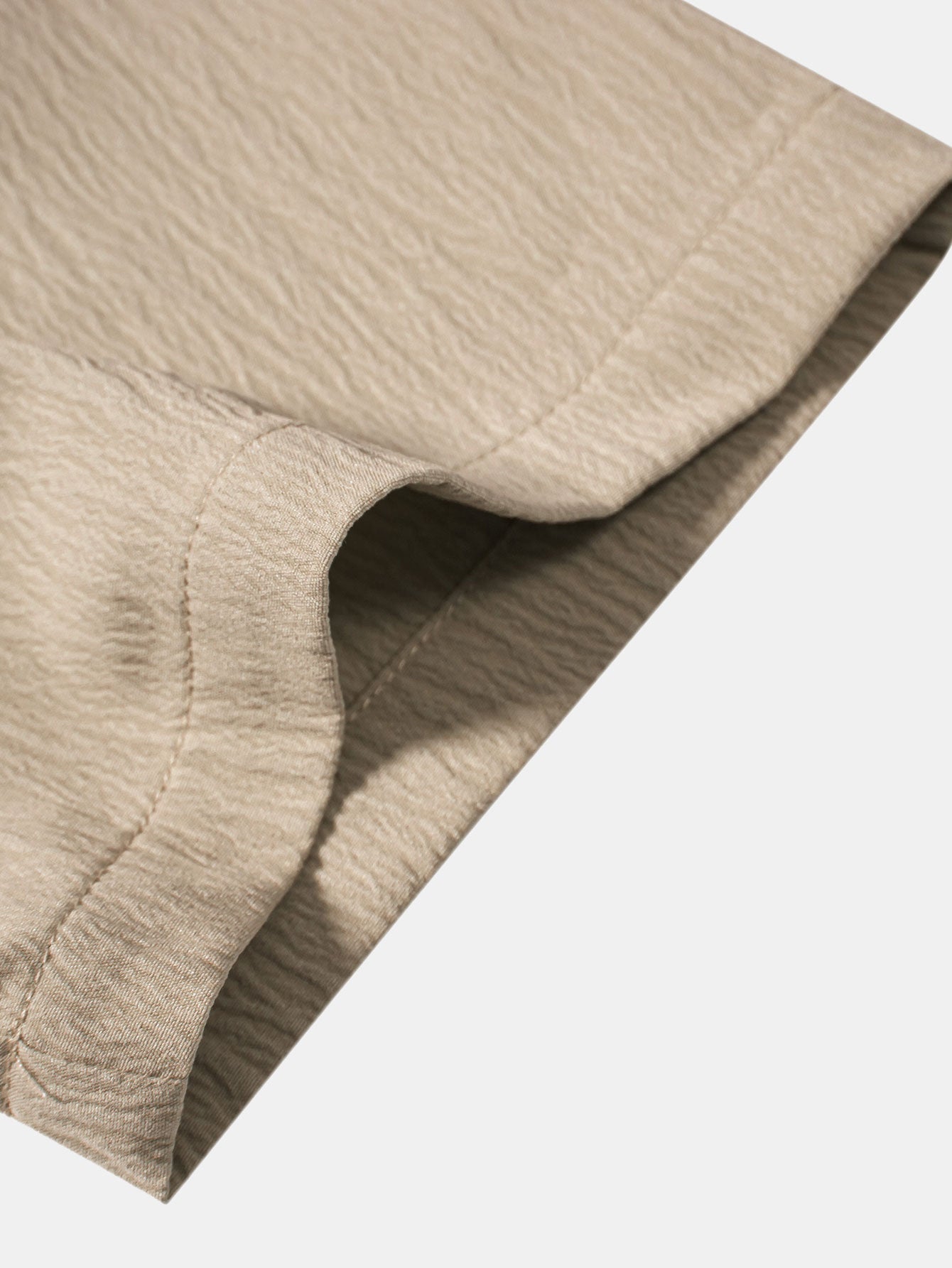 Gerimpelde textuur<tc>rood</tc> V-hals shirt &amp; kreuk textuur<tc>rood</tc> Rechte broek