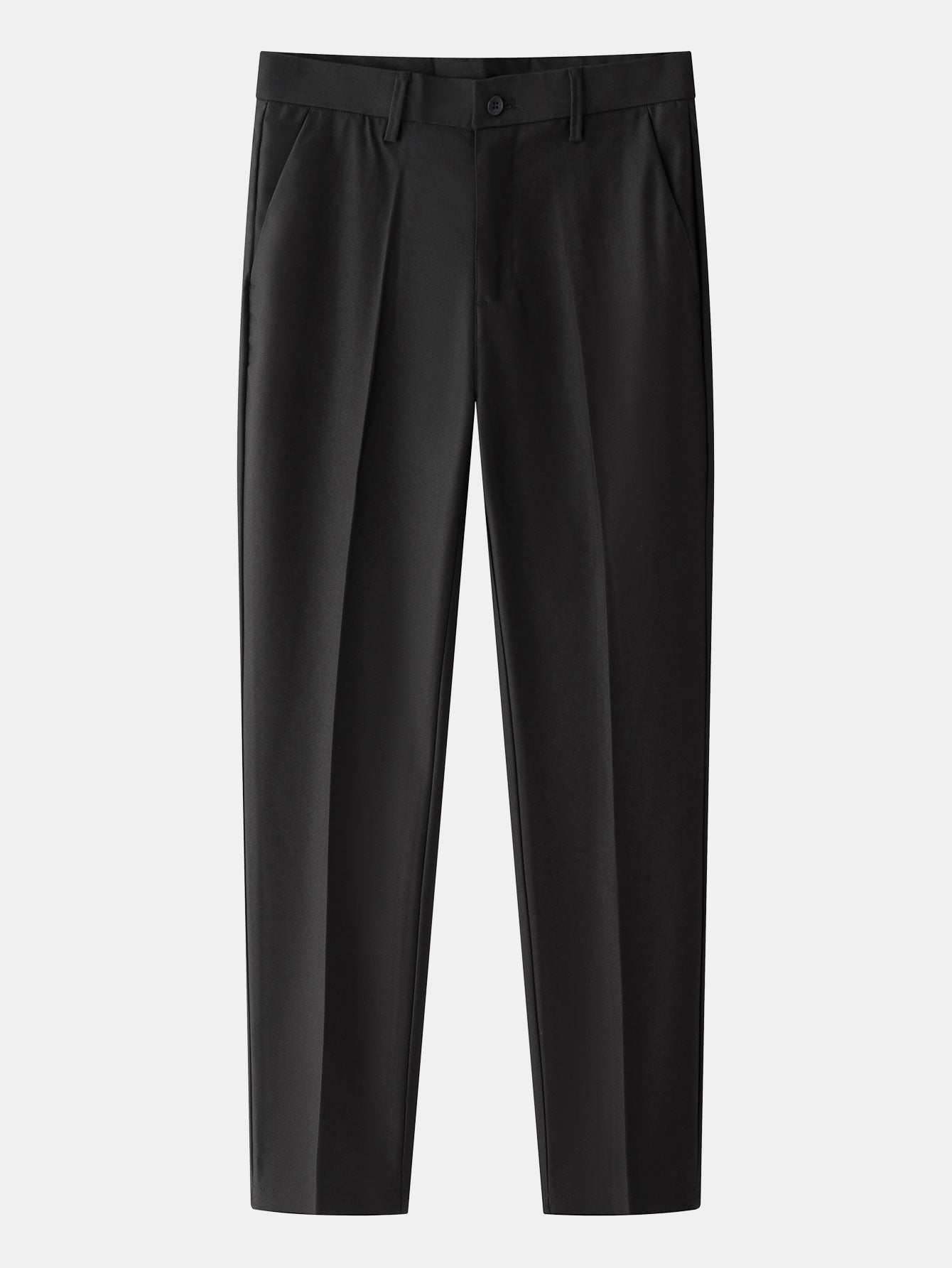 Contrast Textured Knit Polo & Slim Fit Tapered Trousers