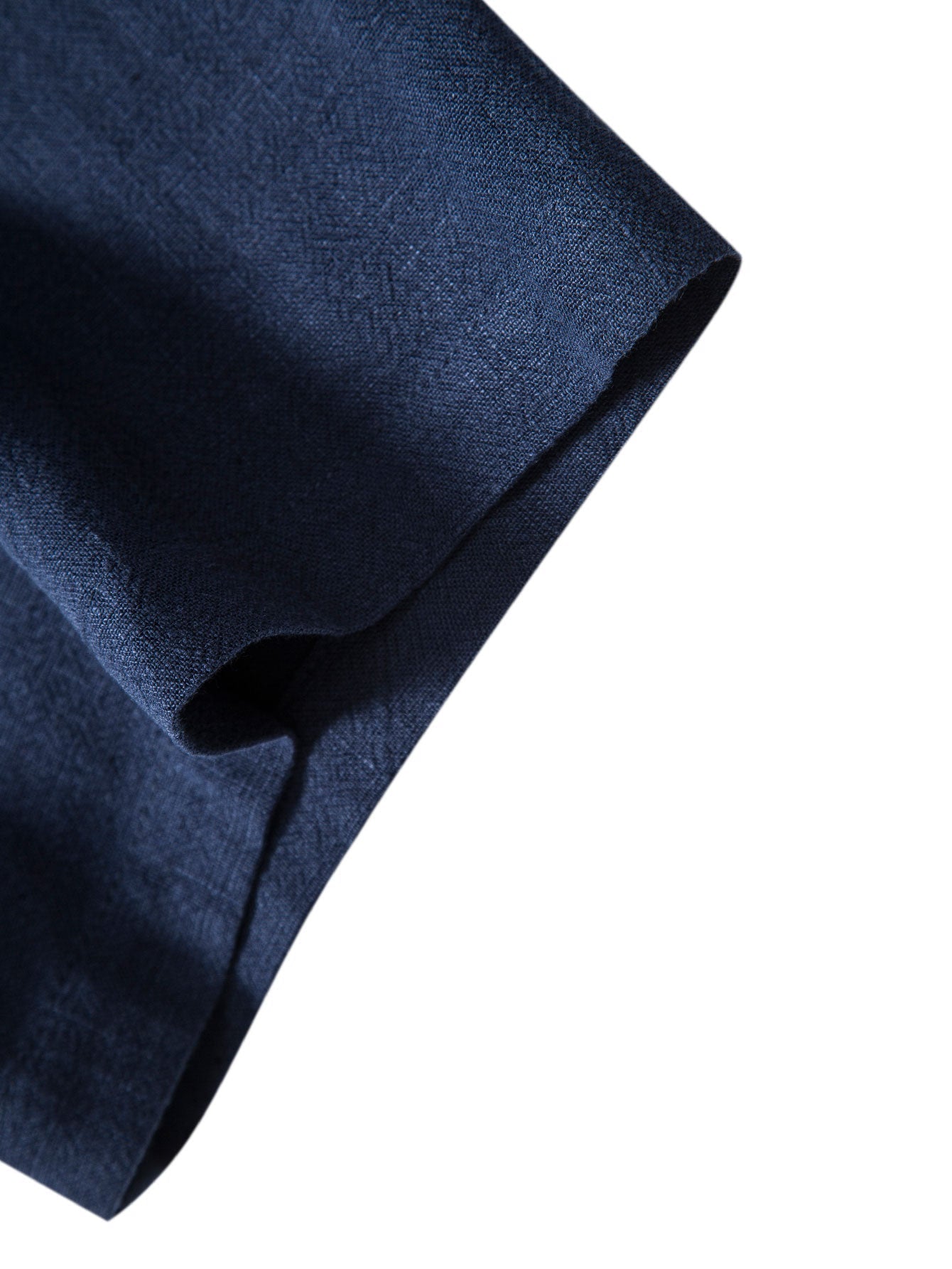 Linnen Rayon Mix Knopen Shirt & Rechte Pijpen Linnen Broek
