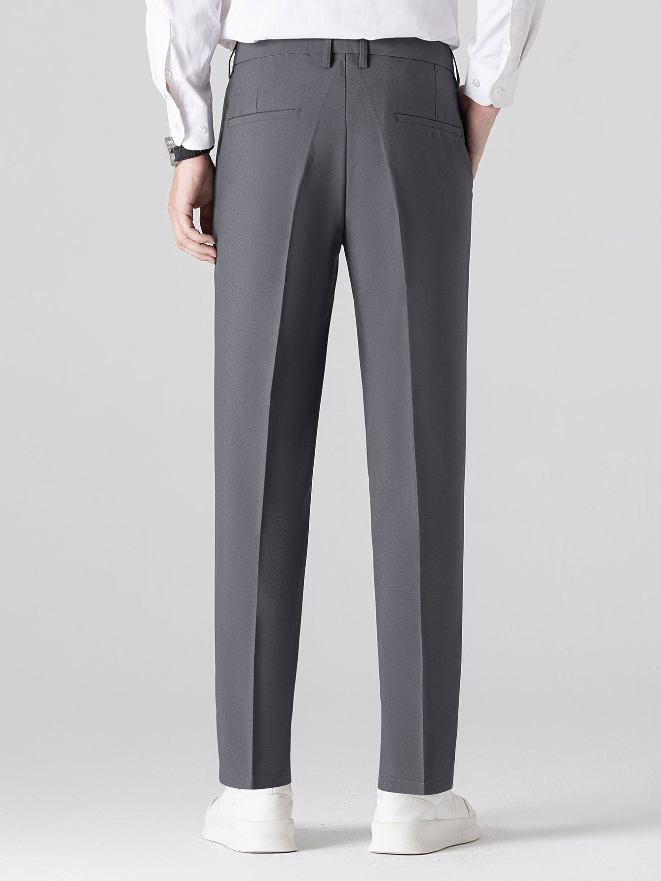 Contrast Trim Stripe Johnny Collar Polo & Slim Fit Tapered Trousers