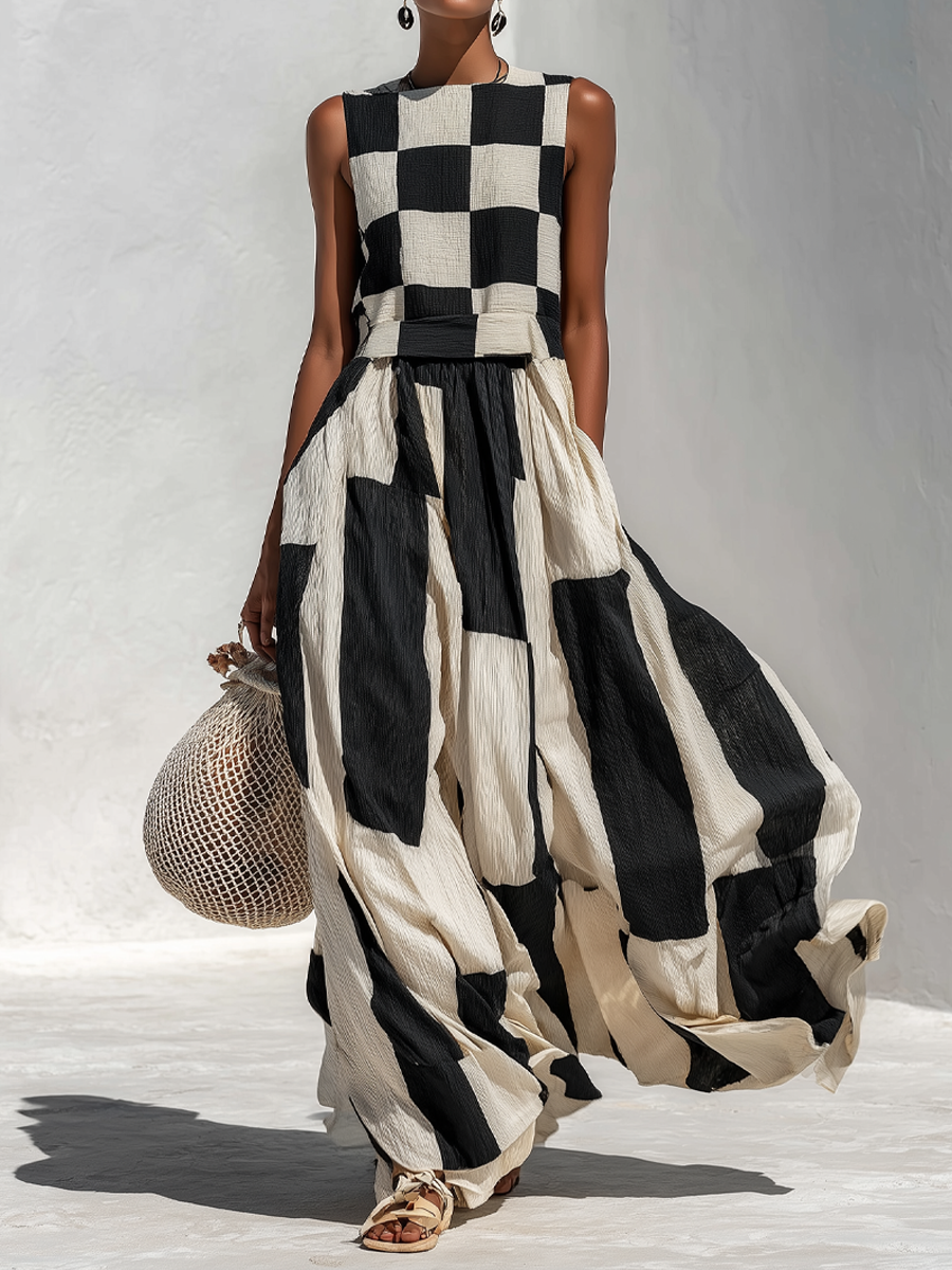 Ava | Contrast Maxi Dress