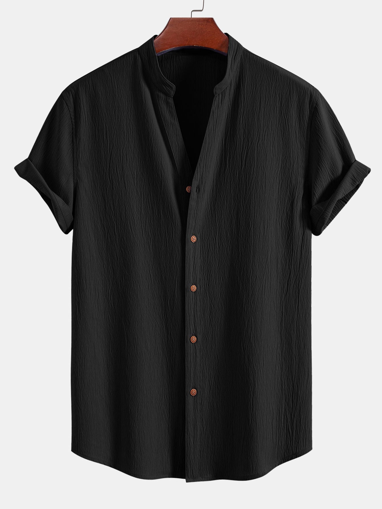 Gerimpelde textuur<tc>rood</tc> V-hals shirt &amp; kreuk textuur<tc>rood</tc> Rechte broek