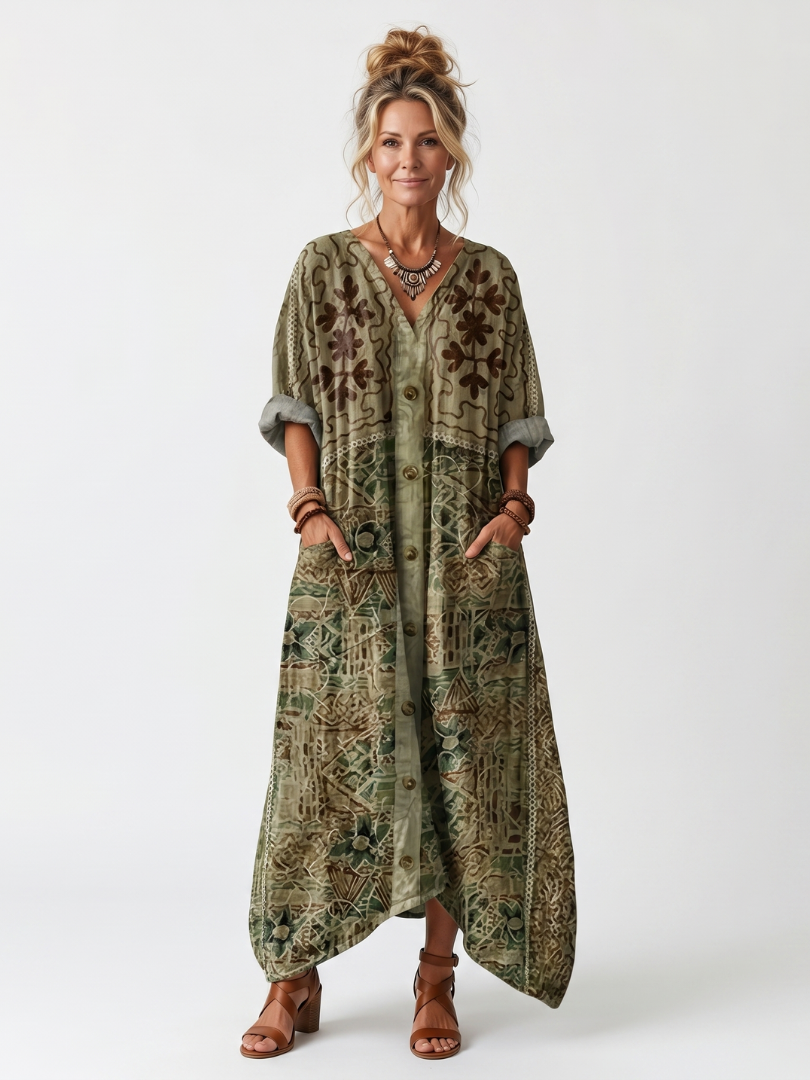 Heidi Oversized Pocket Midi Dress