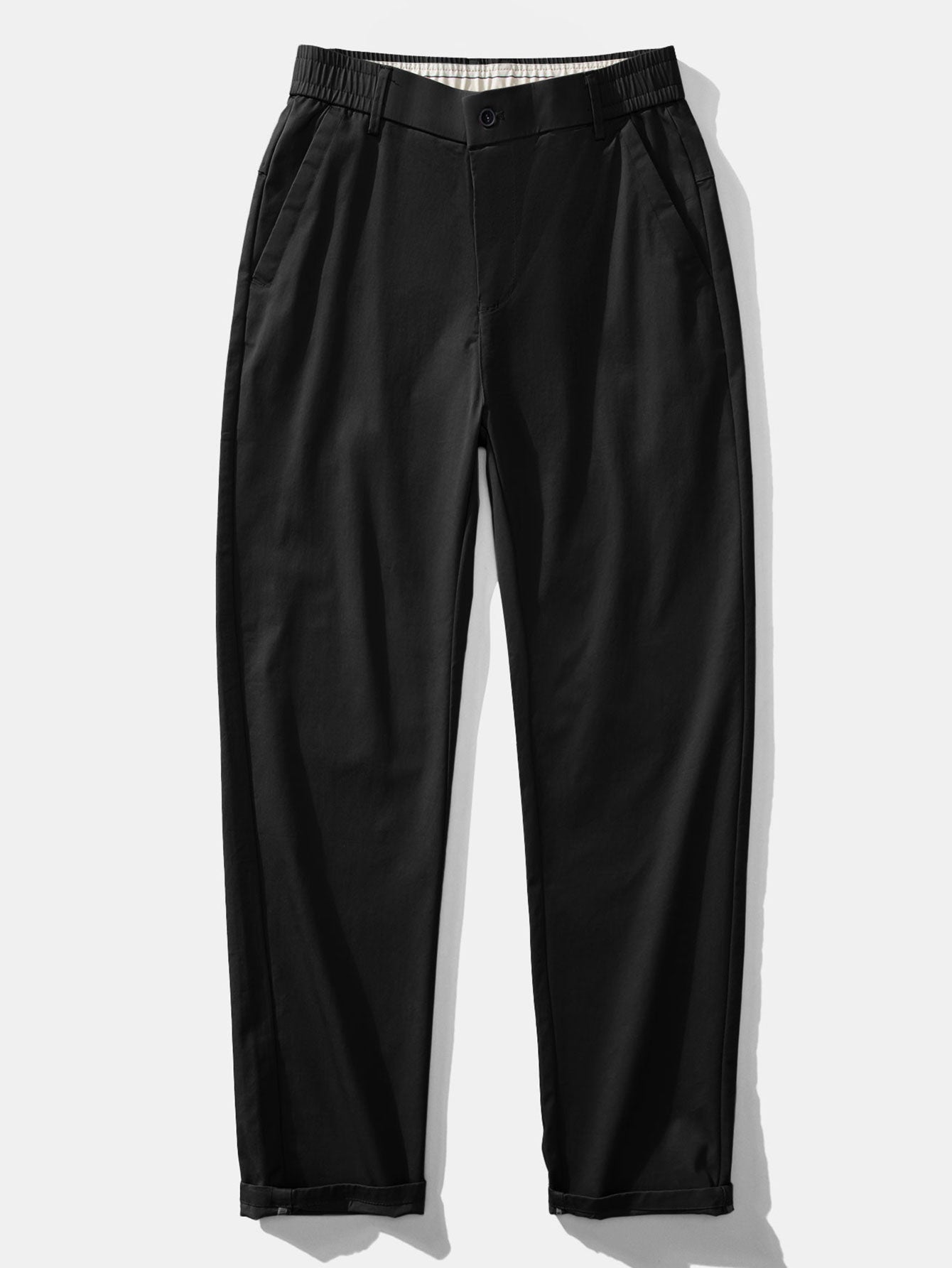 Twist Knit Polo & Elastic Waist Straight Leg Trousers