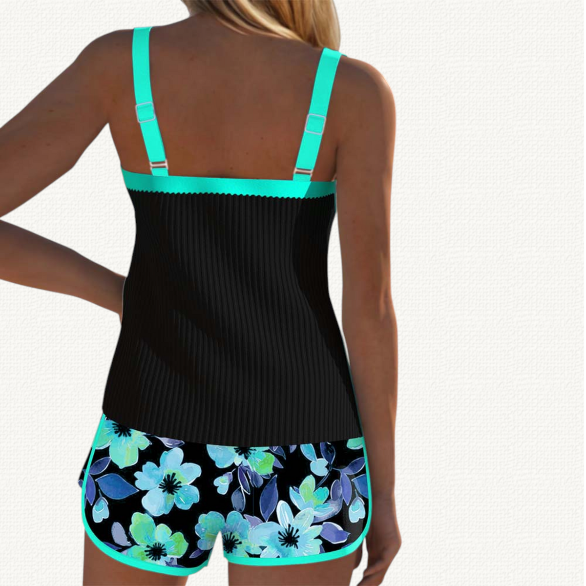 Marina | Ruched Tankini with Frill Trim and Shorts
