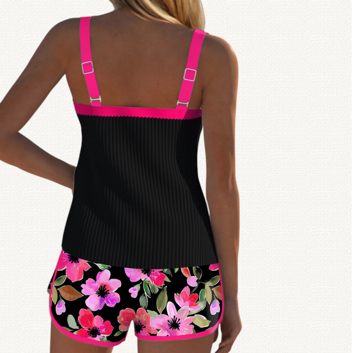 Marina | Ruched Tankini with Frill Trim and Shorts
