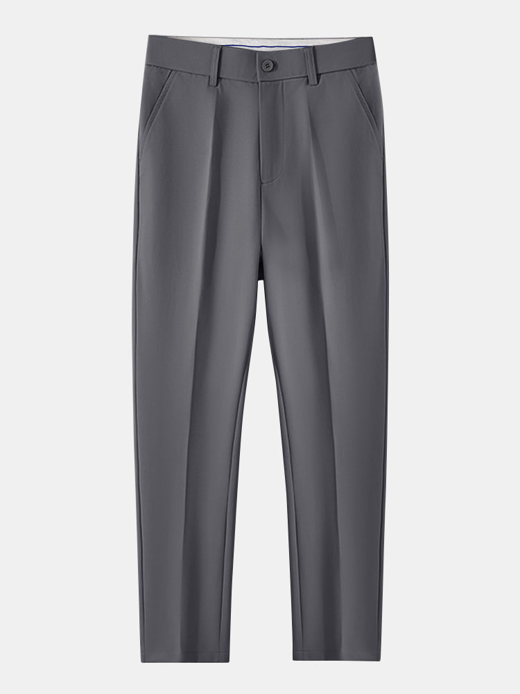 Contrast Trim Stripe Johnny Collar Polo & Slim Fit Tapered Trousers