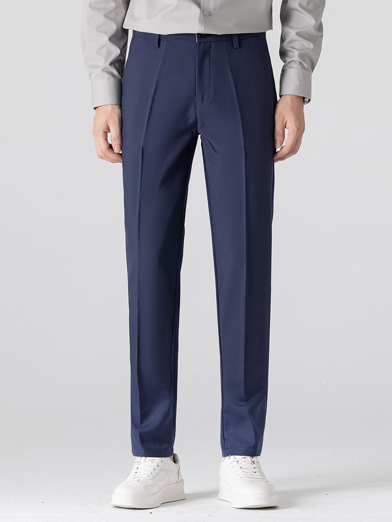 Contrast Jacquard Polo & Slim Fit Tapered Trousers