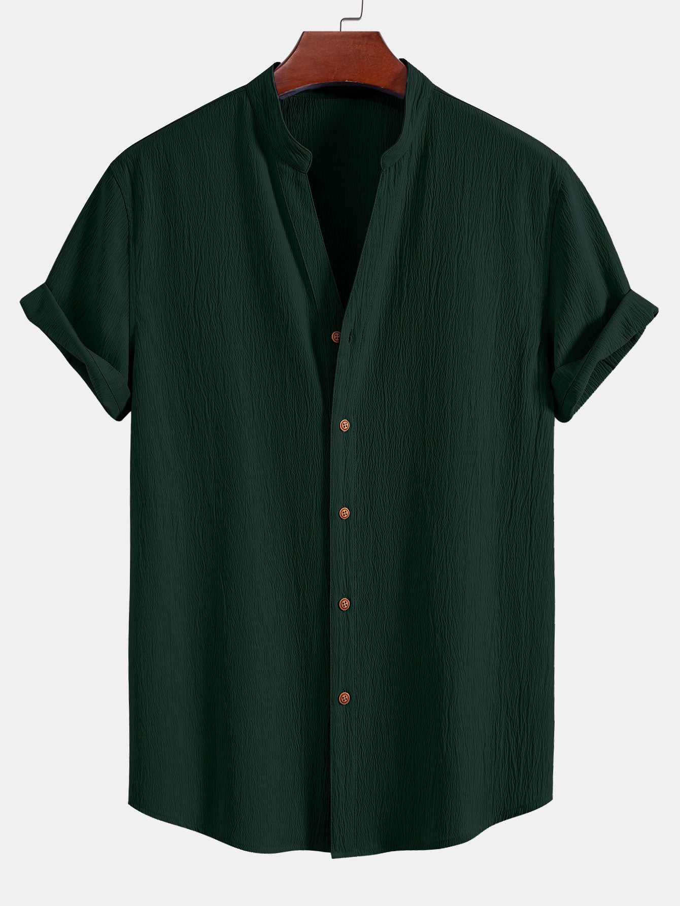 Gerimpelde textuur<tc>rood</tc> V-hals shirt &amp; kreuk textuur<tc>rood</tc> Rechte broek