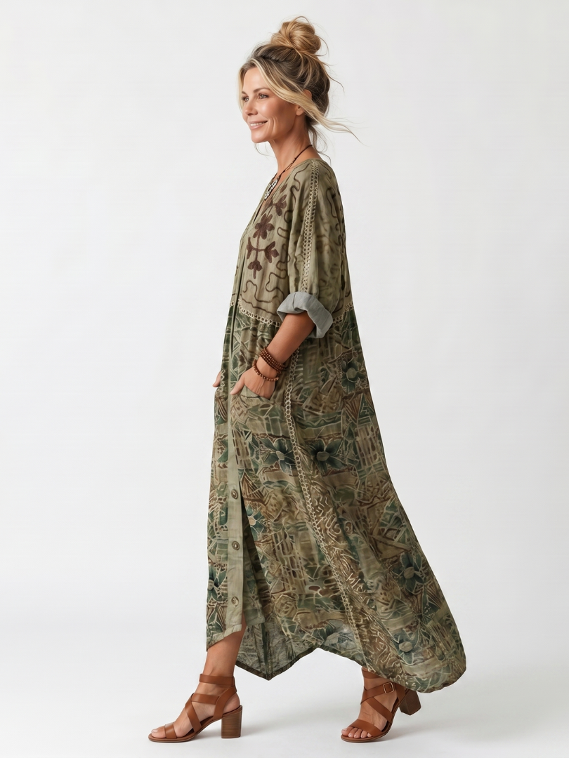 Heidi Oversized Pocket Midi Dress