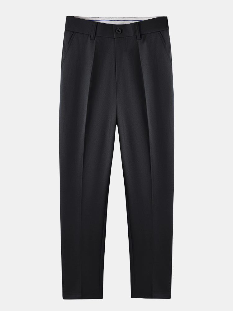 Checkerboard V-Neck Knit Polo & Slim Fit Tapered Trousers