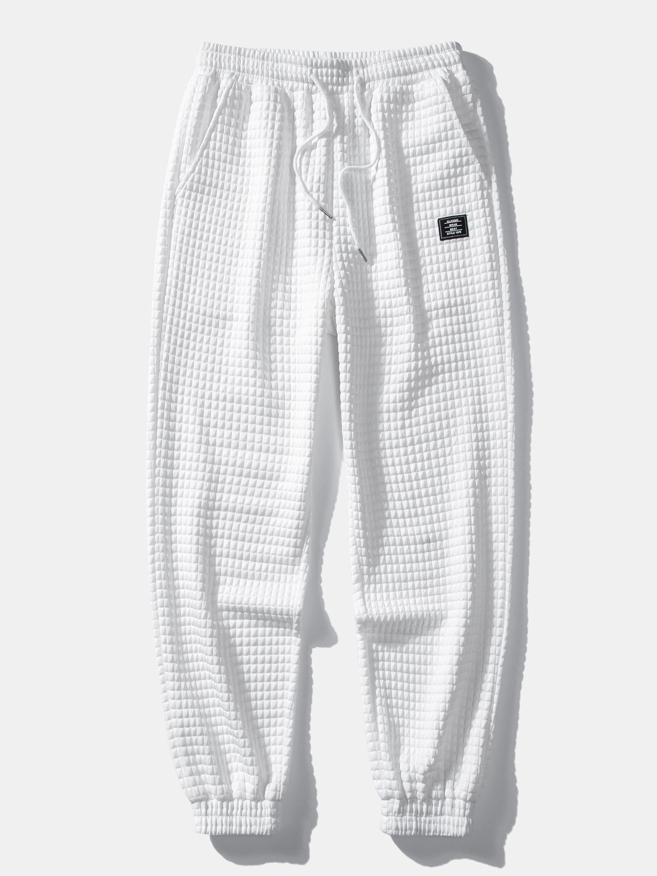 Korte Mouw Wafelshirt & Trekkoord Wafel Joggingbroek
