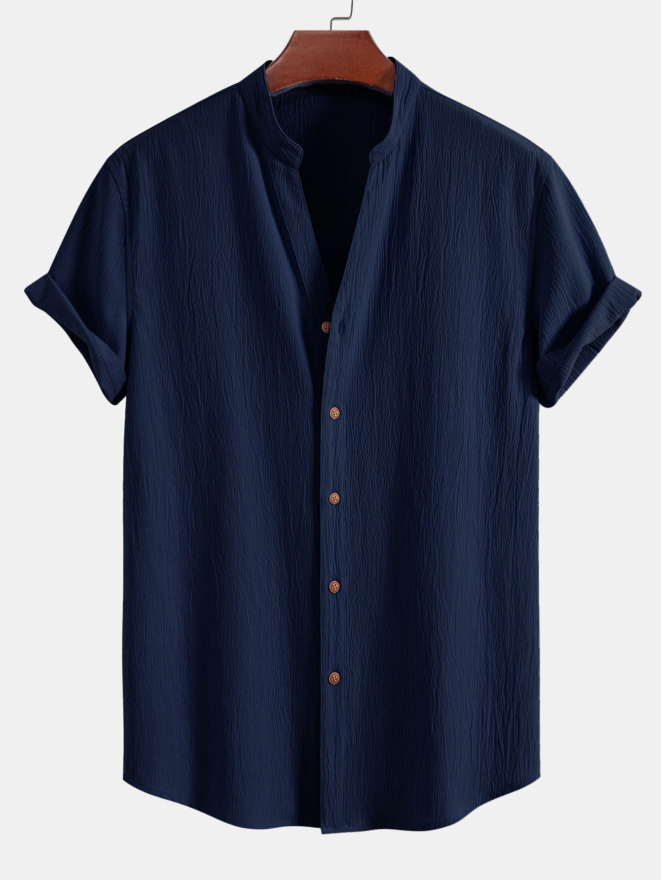 Gerimpelde textuur<tc>rood</tc> V-hals shirt &amp; kreuk textuur<tc>rood</tc> Rechte broek