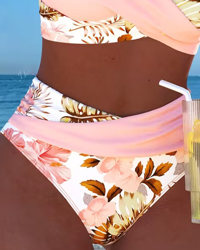 Hibisco | Floral Wrap Bikini with High-Waisted Bottoms