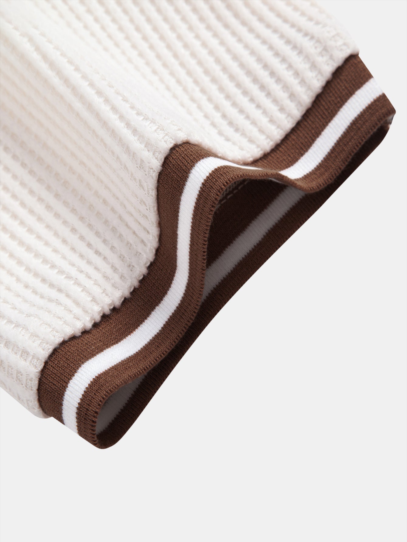 Contrast Stripe Trim Waffle Polo & Slim Fit Tapered Trousers
