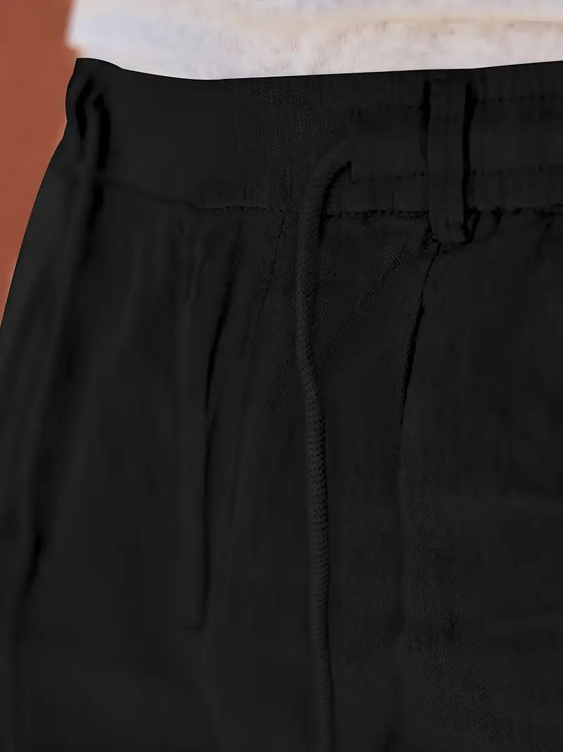 NICHOLS | WIDE LINEN PANTS WITH CORD