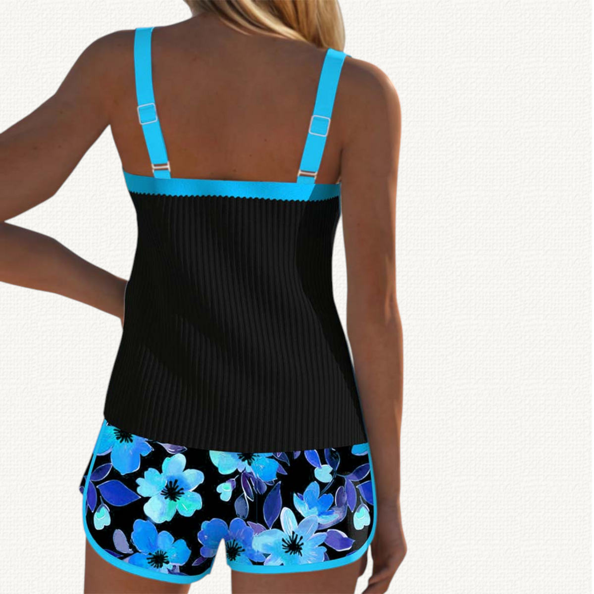 Marina | Ruched Tankini with Frill Trim and Shorts