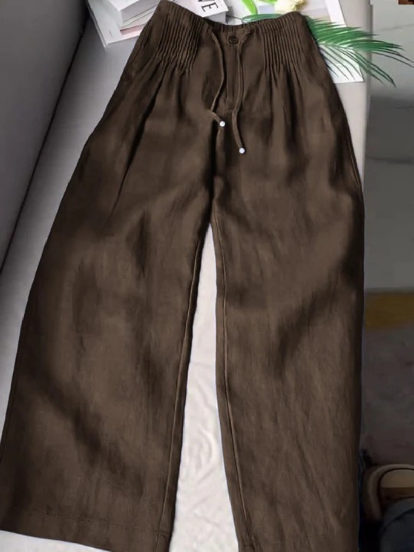 Zofia - Lightweight Cotton Wide-Leg Trousers