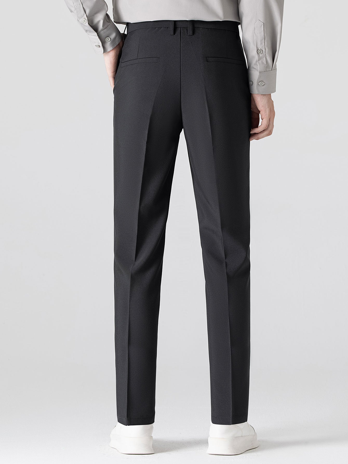 Contrast Trim Stripe Johnny Collar Polo & Slim Fit Tapered Trousers