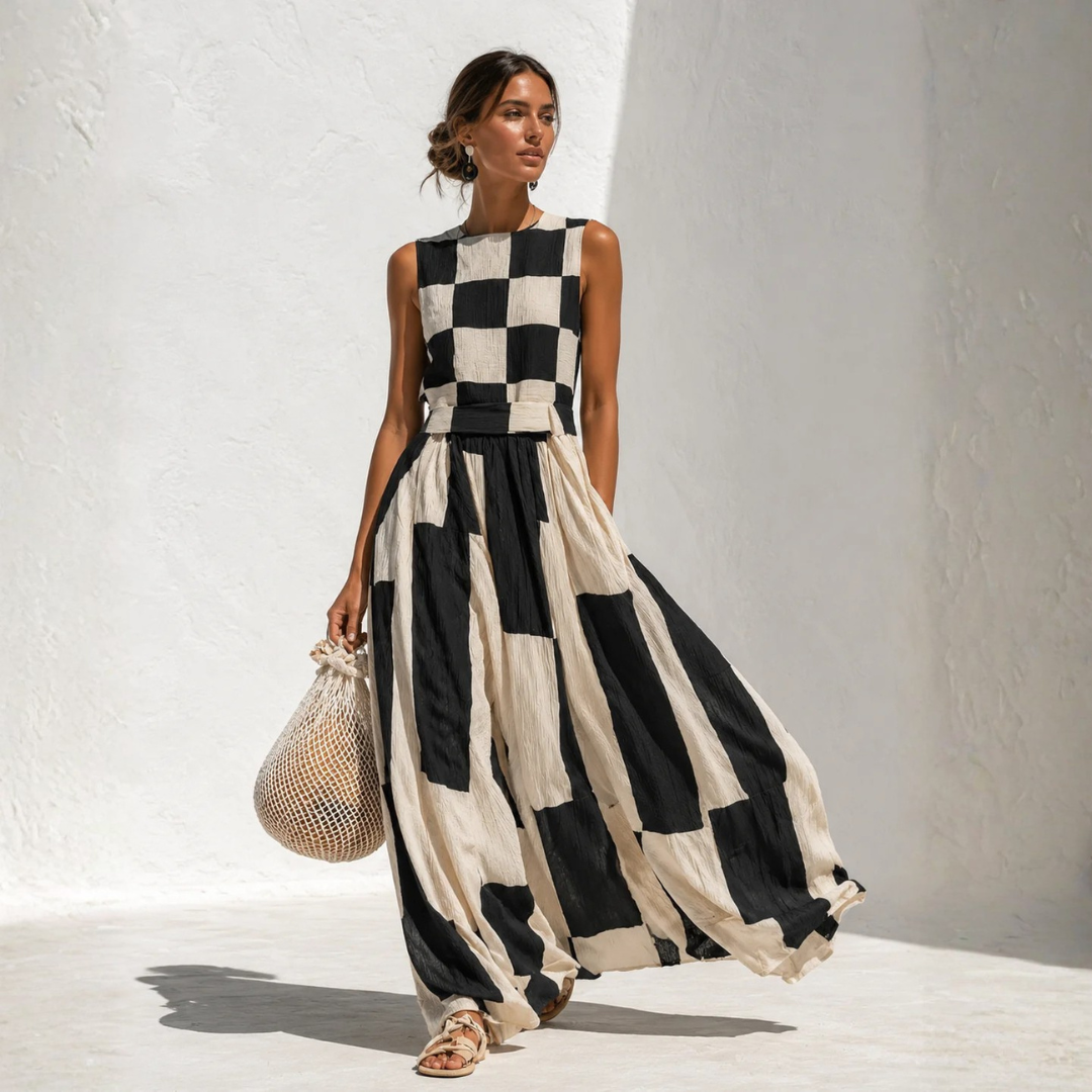 Ava | Contrast Maxi Dress
