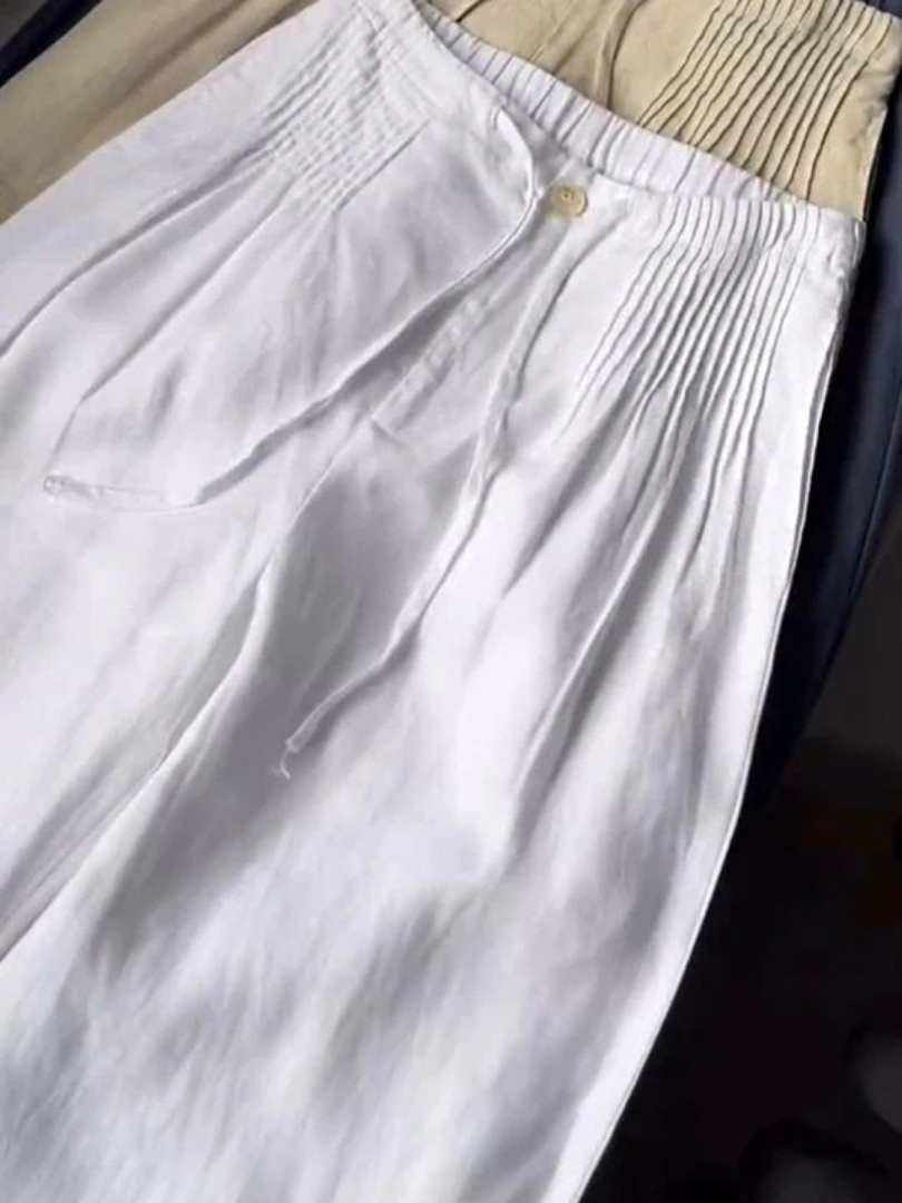 Zofia - Lightweight Cotton Wide-Leg Trousers
