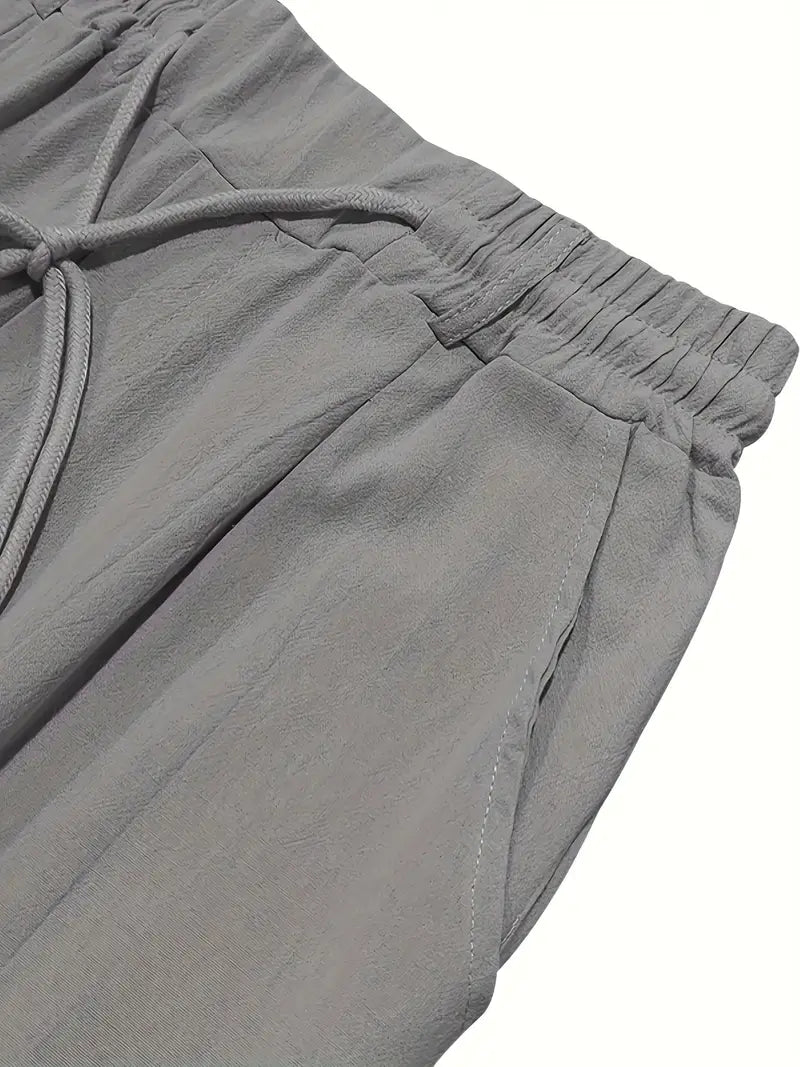 NICHOLS | WIDE LINEN PANTS WITH CORD