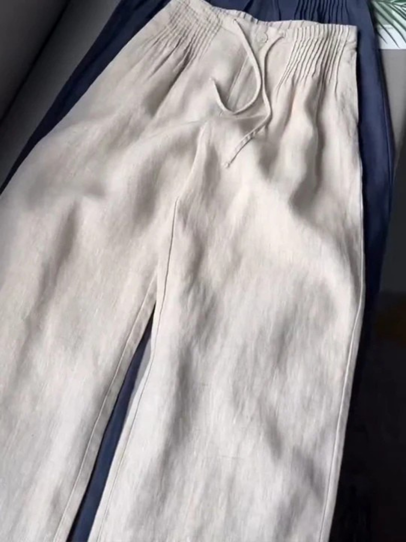 Zofia - Lightweight Cotton Wide-Leg Trousers