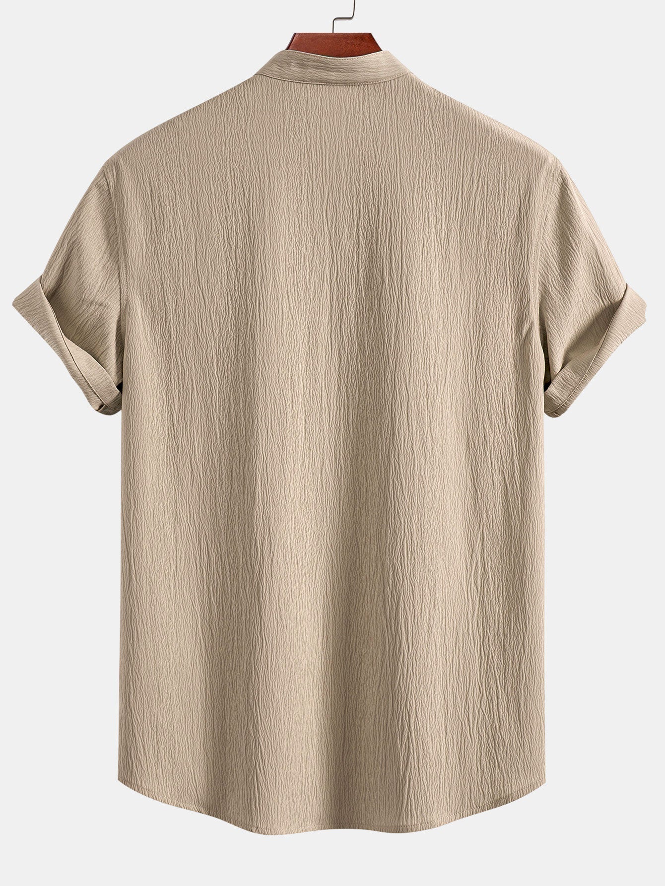 Gerimpelde textuur<tc>rood</tc> V-hals shirt &amp; kreuk textuur<tc>rood</tc> Rechte broek