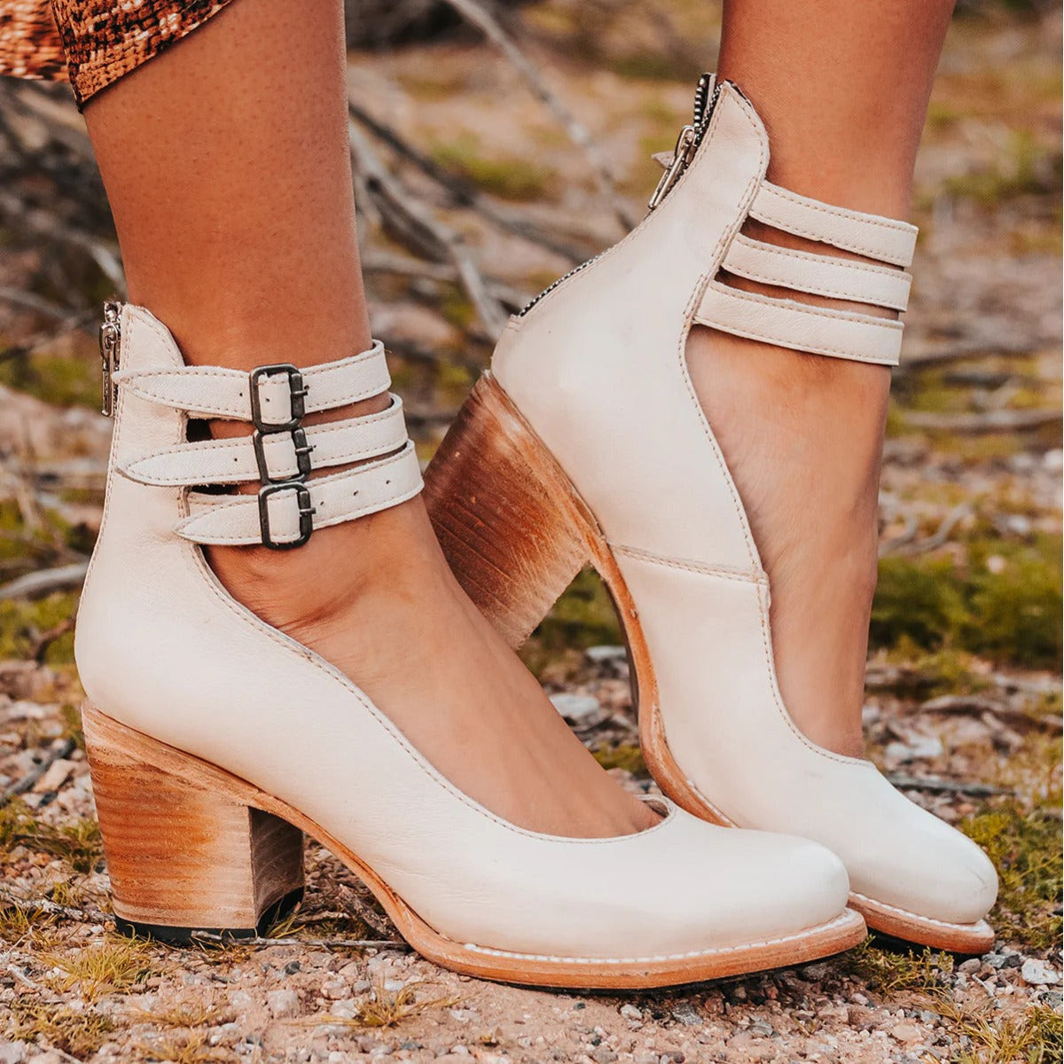 Roberta | Buckle Strap Block Heel