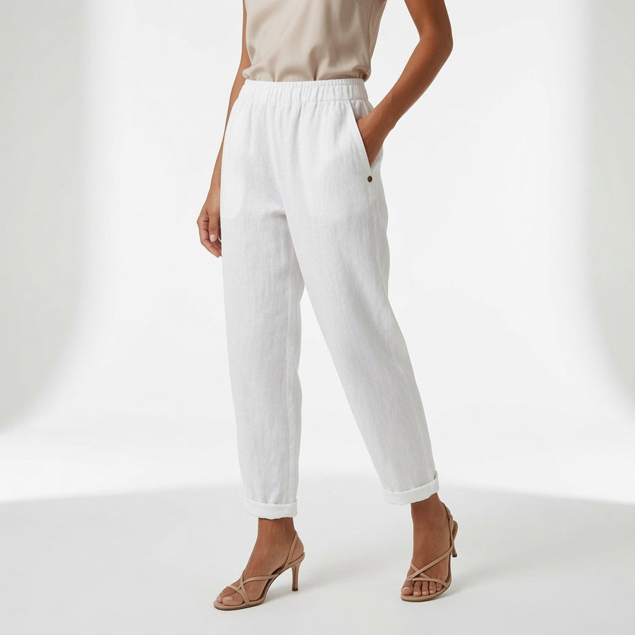 Azelyne - Fluid Linen-Look Summer Trousers