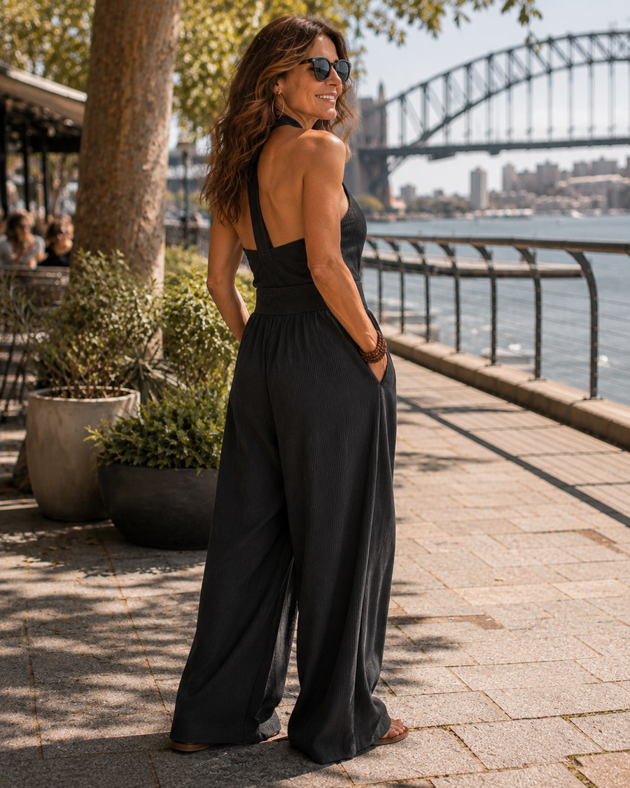 Harlow - Halter Wide-Leg Jumpsuit