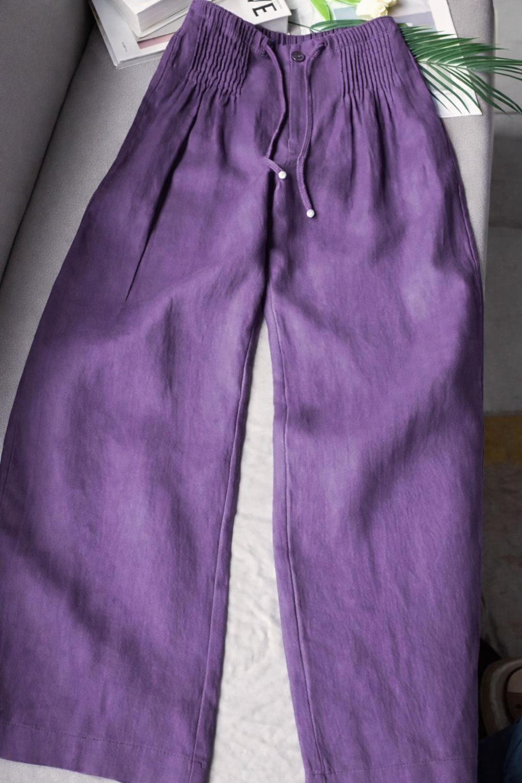 Zofia - Lightweight Cotton Wide-Leg Trousers