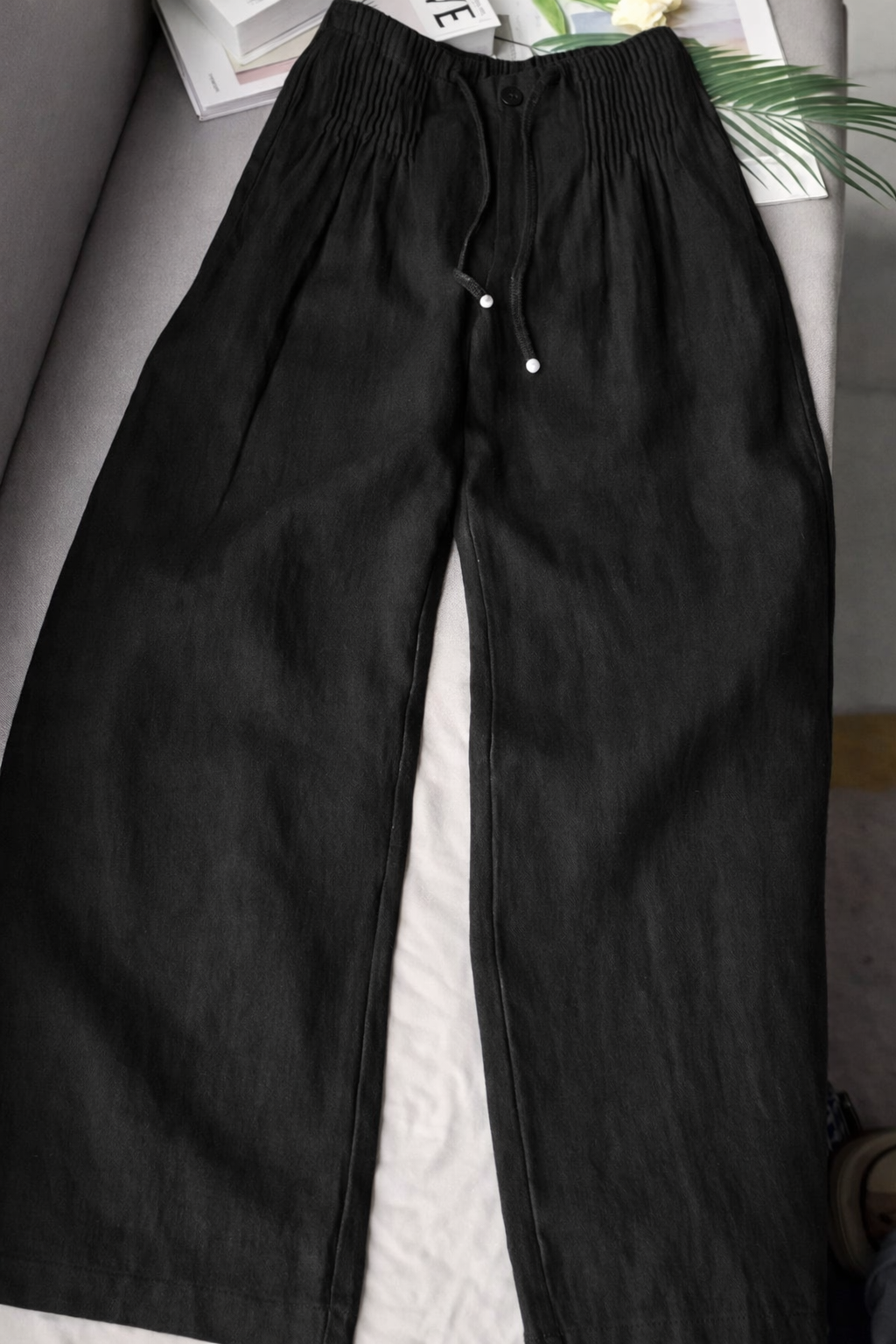 Zofia - Lightweight Cotton Wide-Leg Trousers
