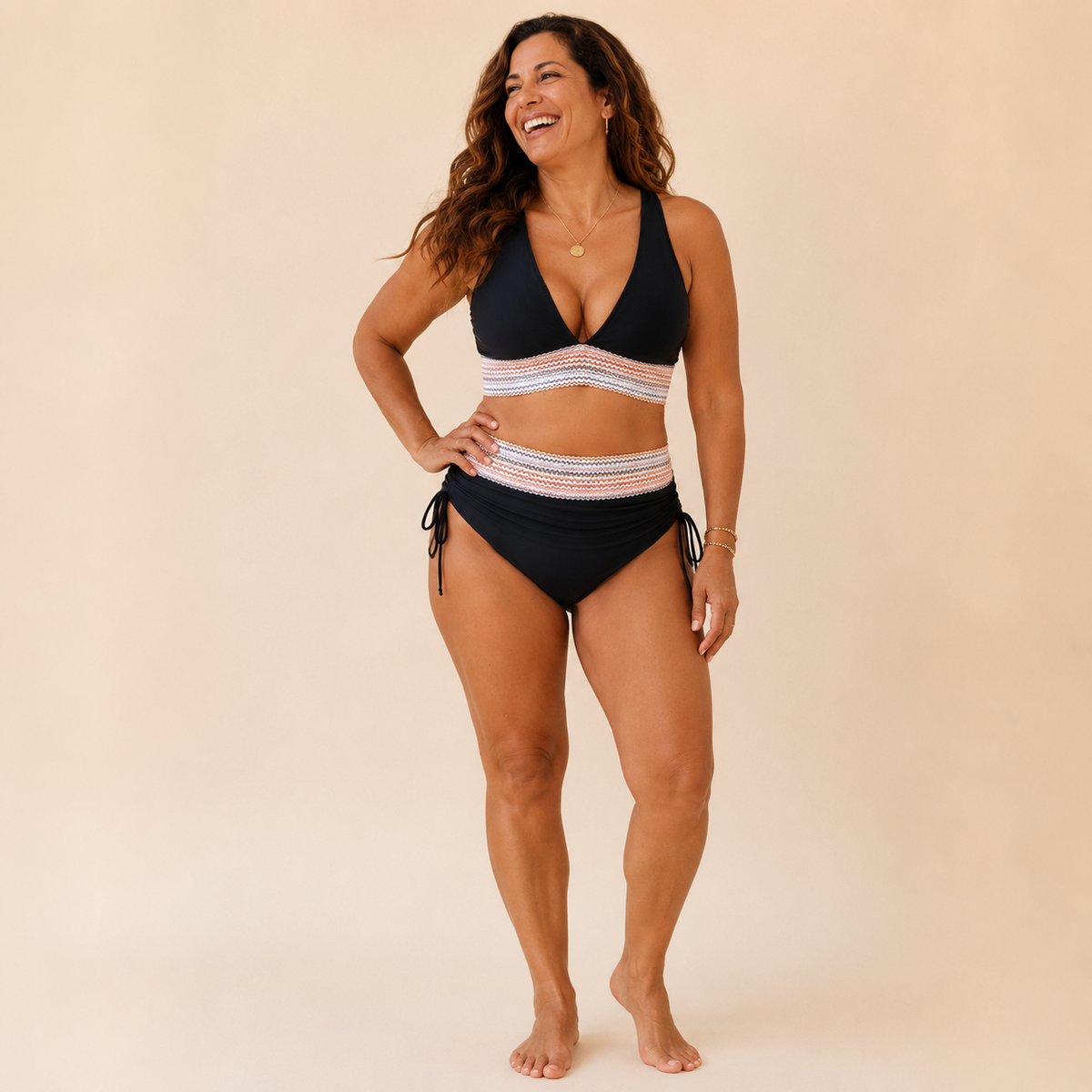 Alina | Halter Bikini with Colour-Wave Detail