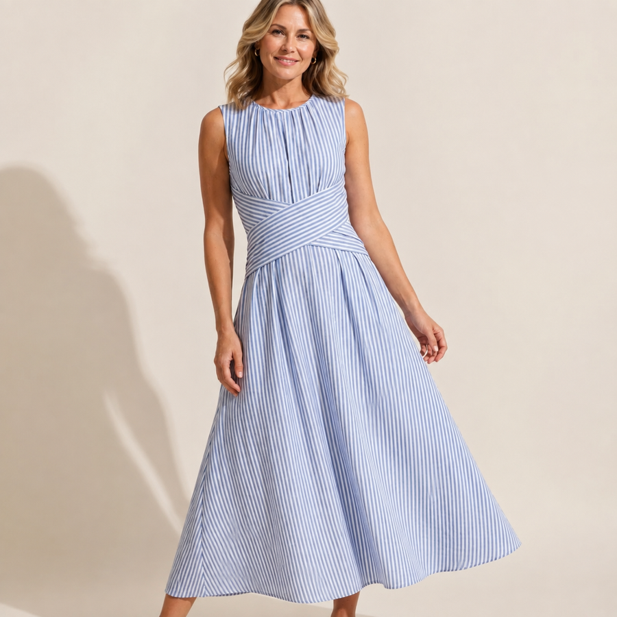 Bronte - Stripe Midi Dress