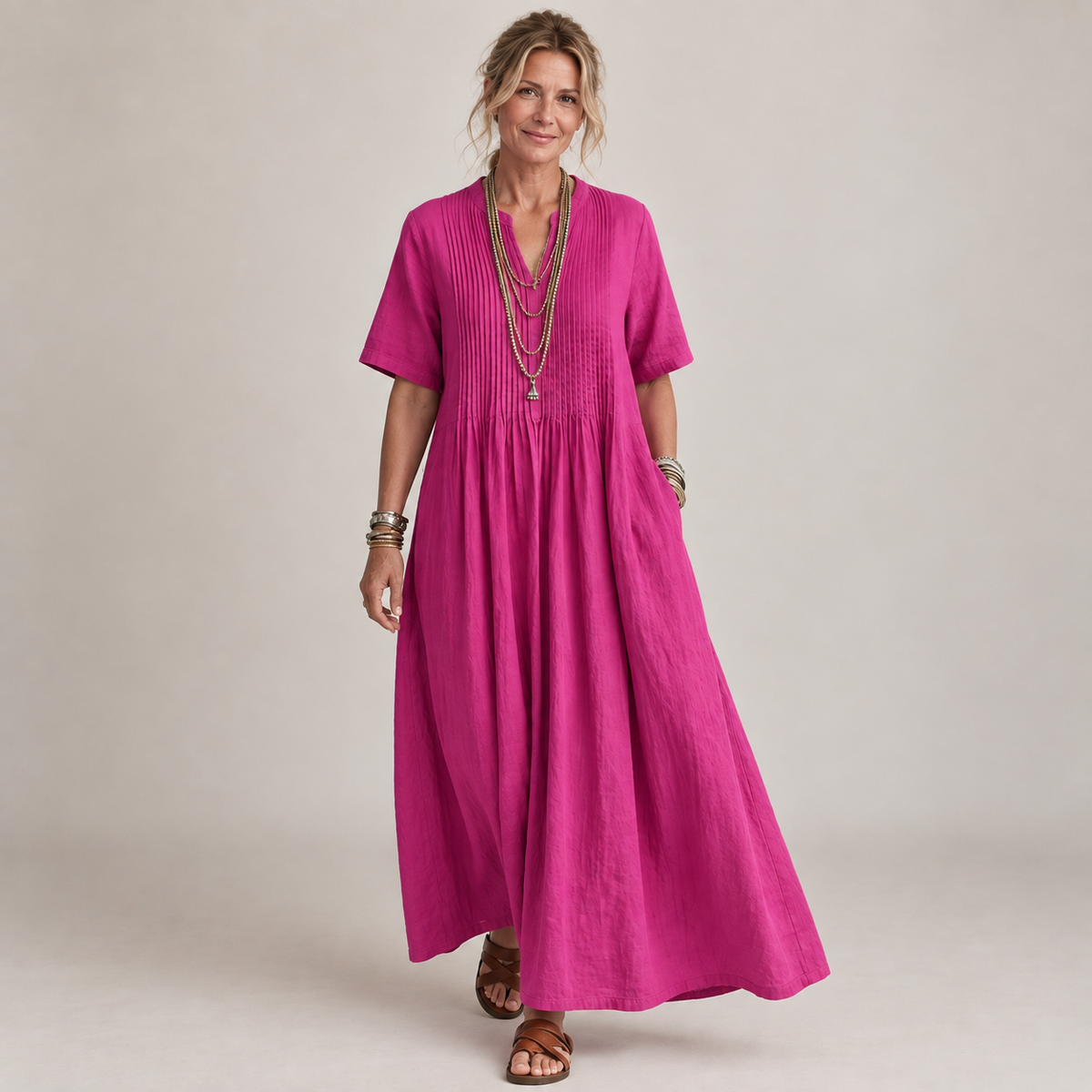 Lara | Pleated Dress