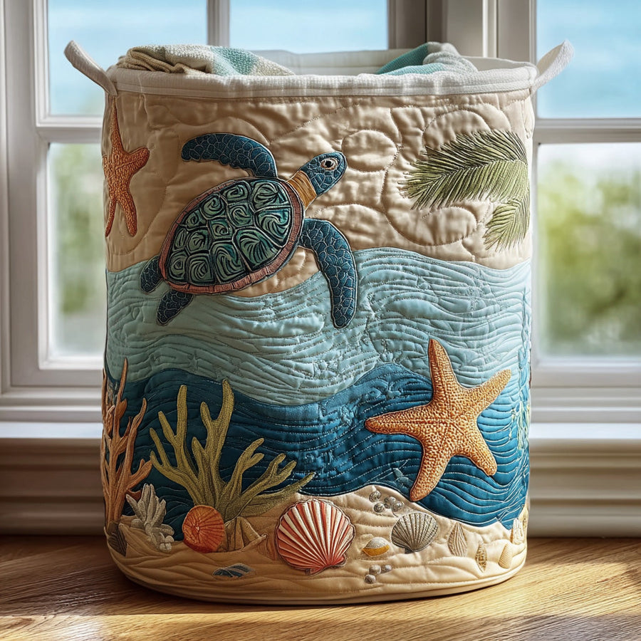Coastal Harmony Laundry Basket