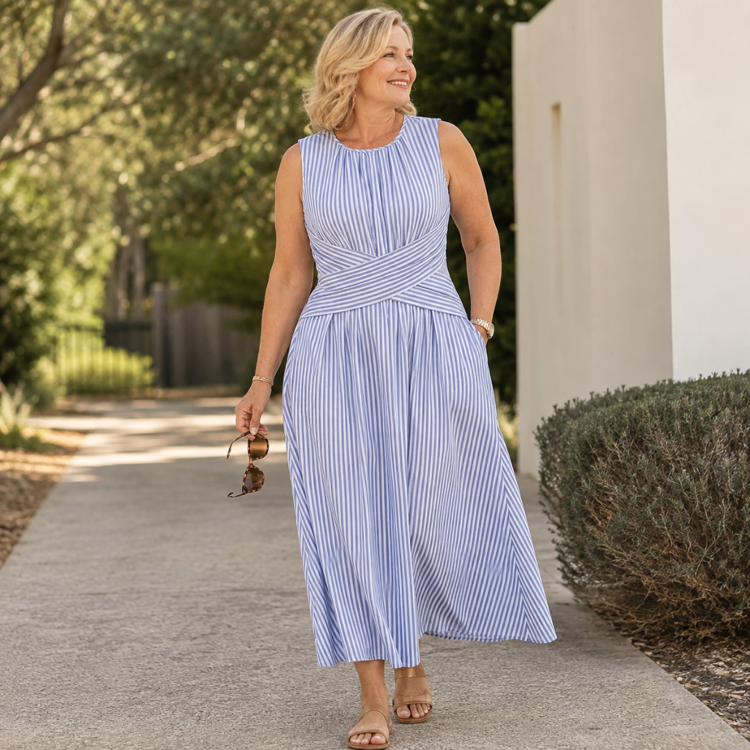 Bronte - Stripe Midi Dress