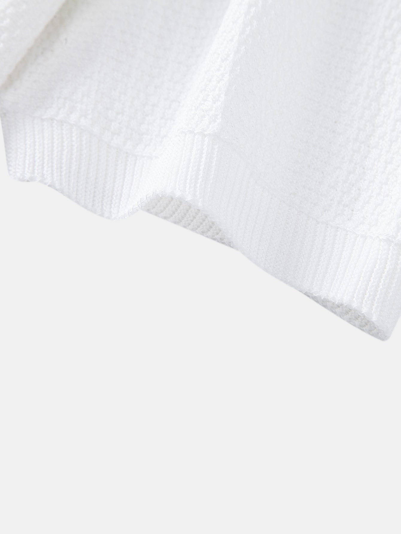 Contrast Textured Knit Polo & Slim Fit Tapered Trousers