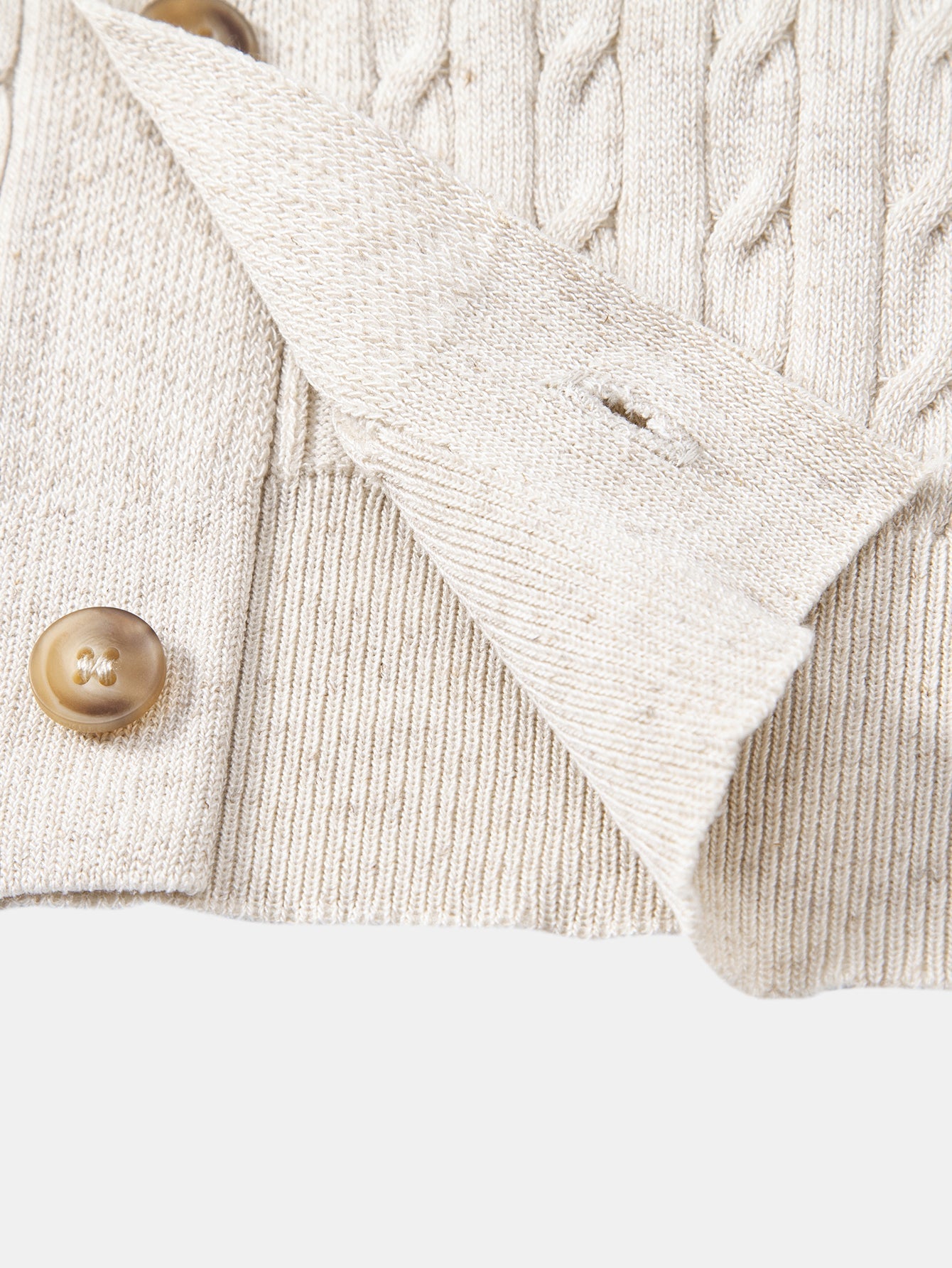 Twisted Jacquard Crew Neck Button Up Knit Shirt & Slim Fit Tapered Trousers
