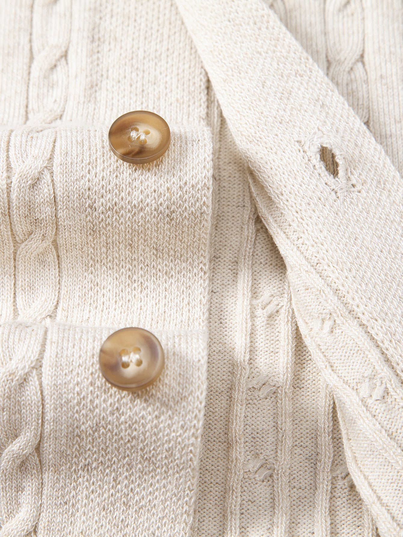 Twisted Jacquard Crew Neck Button Up Knit Shirt & Slim Fit Tapered Trousers