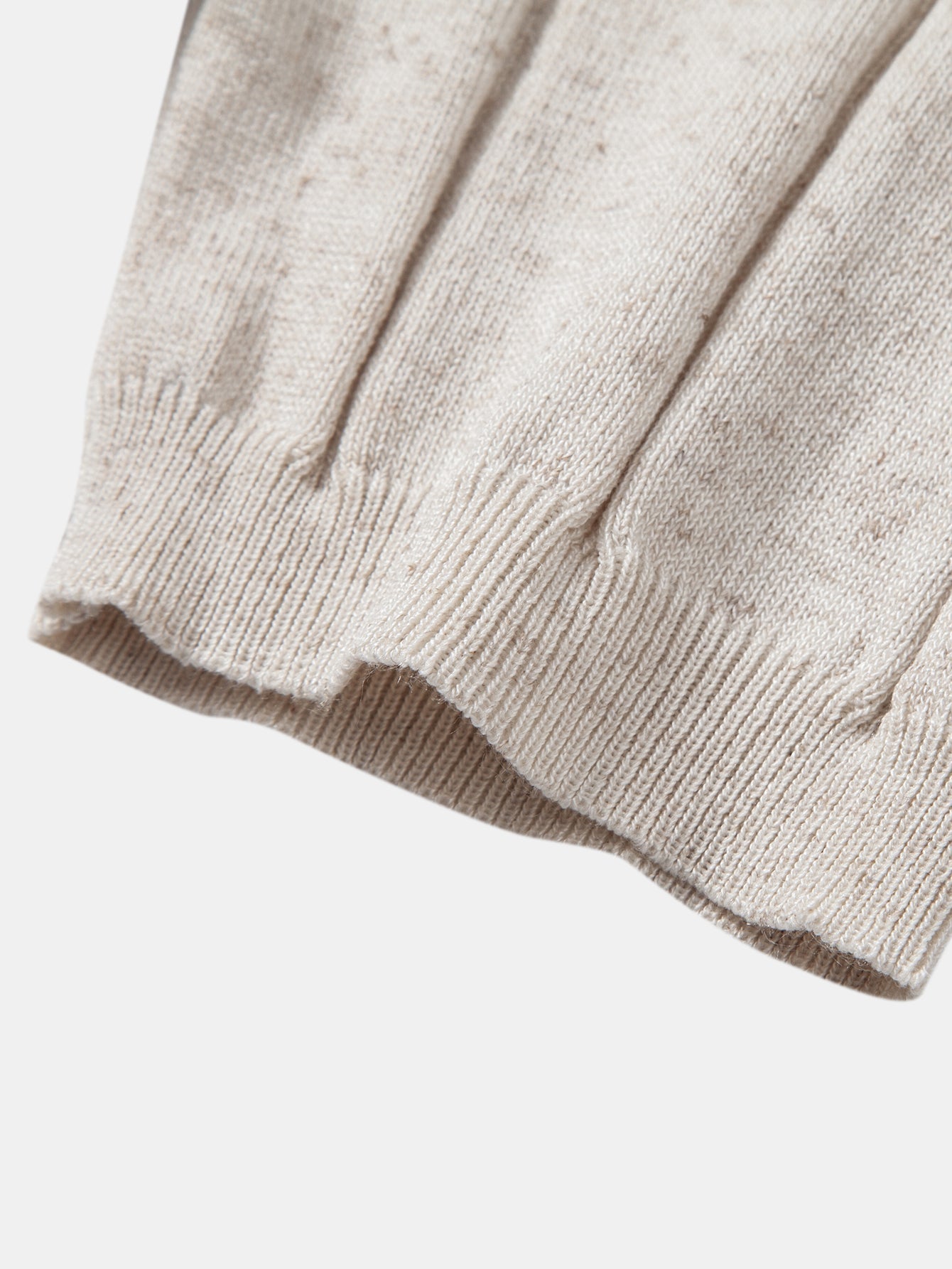Linen Ribbed Knit Polo & Slim Fit Tapered Trousers