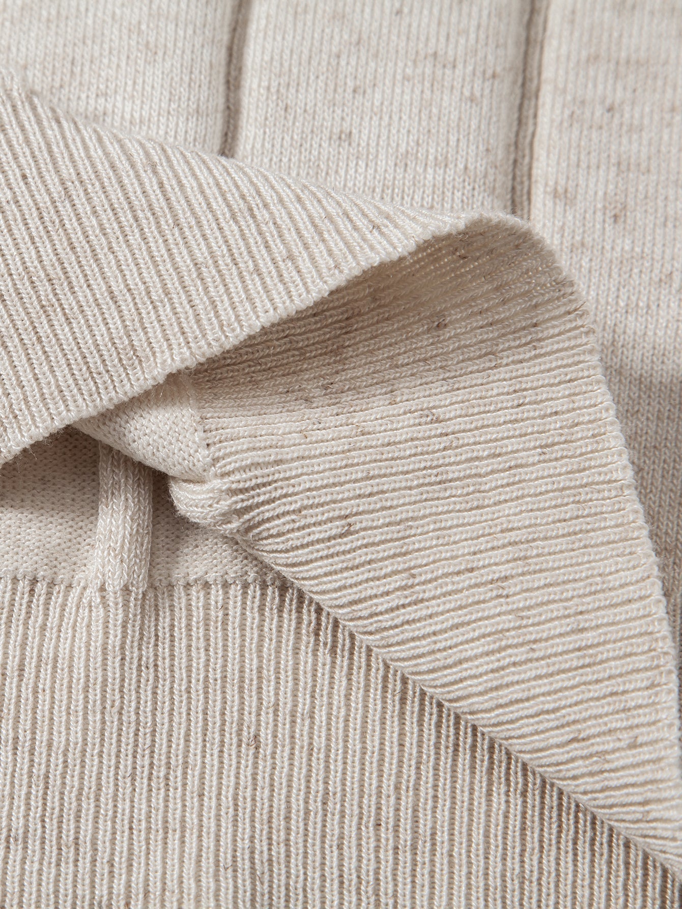 Linen Ribbed Knit Polo & Slim Fit Tapered Trousers