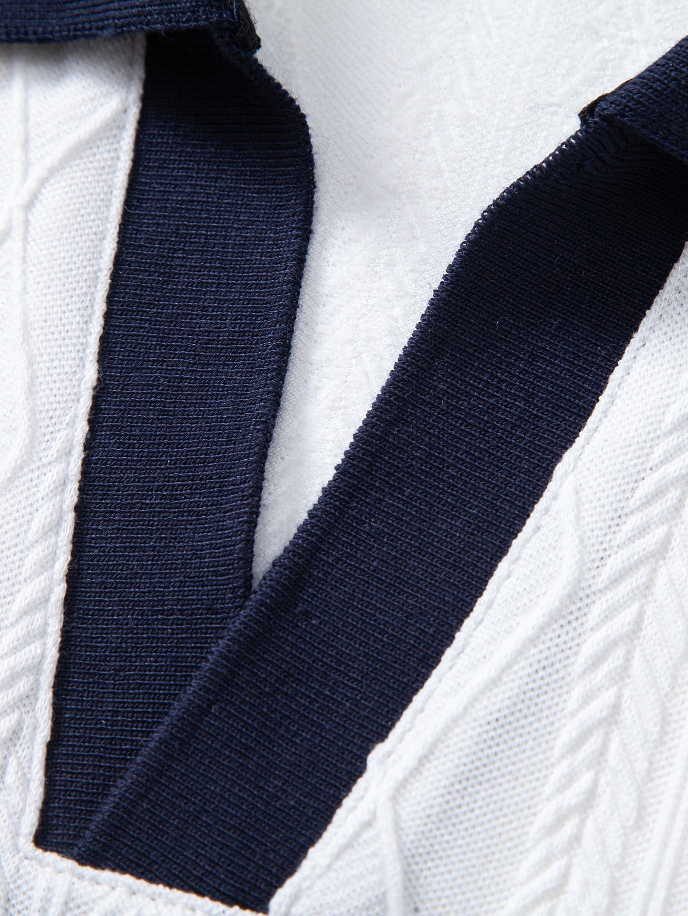 Contrast Geometry Jacquard Knit Polo & Slim Fit Tapered Trousers