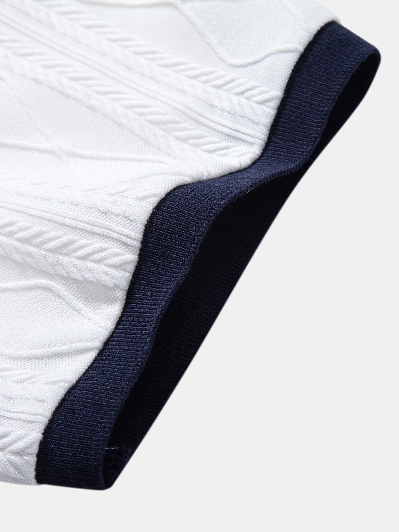 Contrast Geometry Jacquard Knit Polo & Slim Fit Tapered Trousers