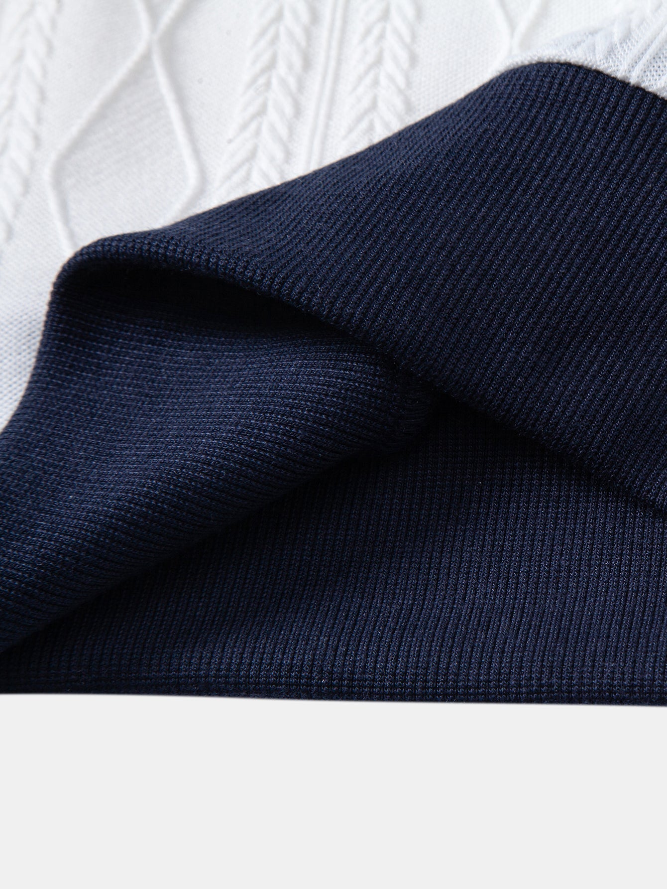 Contrast Geometry Jacquard Knit Polo & Slim Fit Tapered Trousers