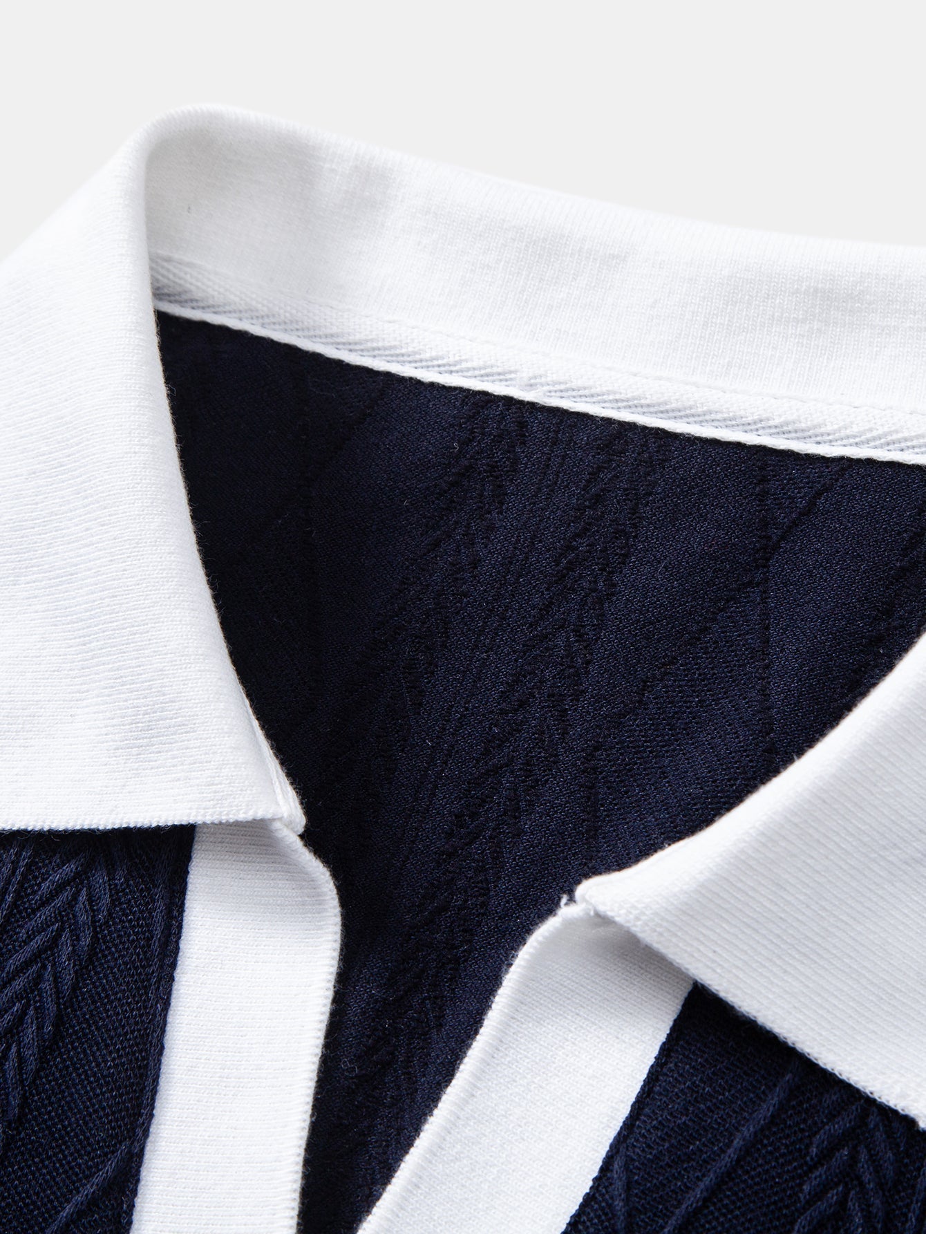 Contrast Geometry Jacquard Knit Polo & Slim Fit Tapered Trousers