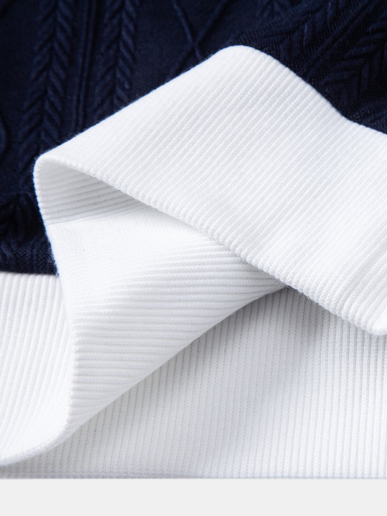Contrast Geometry Jacquard Knit Polo & Slim Fit Tapered Trousers